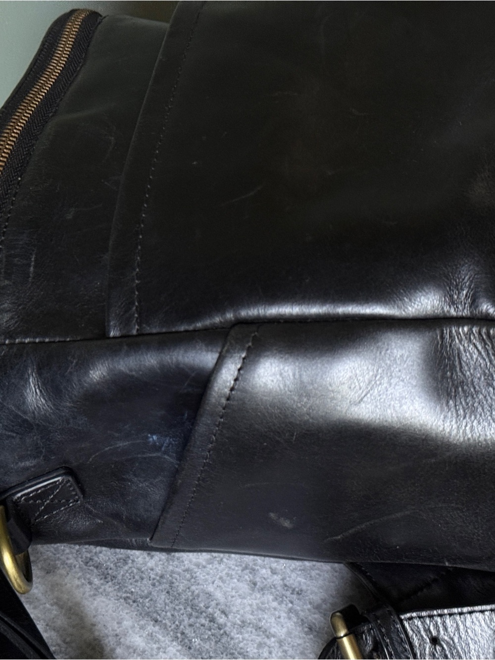 AZARIA - La Mère Luxe Leather Backpack Petite - Black - Picture 12 of 15